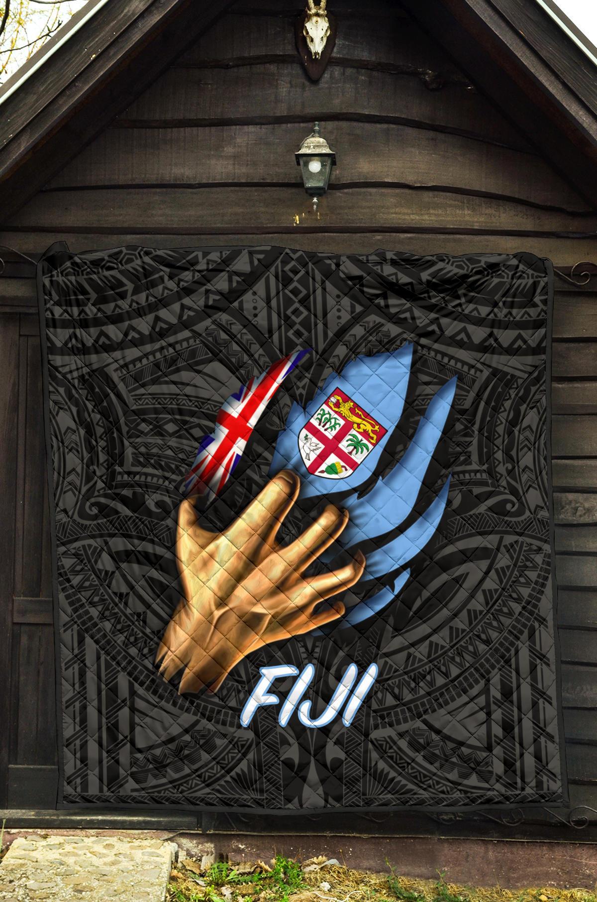 Fiji Premium Quilt - Fiji In Me (Black) - Polynesian Pride