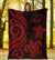 Marshall Islands Premium Blanket - Tentacle Turtle Red - Polynesian Pride