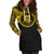 Tuvalu Women Hoodie Dress - Tuvalu Coat Of Arms Polynesian Gold Black - Polynesian Pride