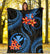 Polynesian Hawaii Premium Blanket - Blue Plumeria - Polynesian Pride