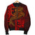 Fiji Men's Bomber Jacket - Red Shark Polynesian Tattoo - Polynesian Pride