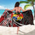 Tonga Sarong - Tribal Flower Special Pattern Red Color - Polynesian Pride