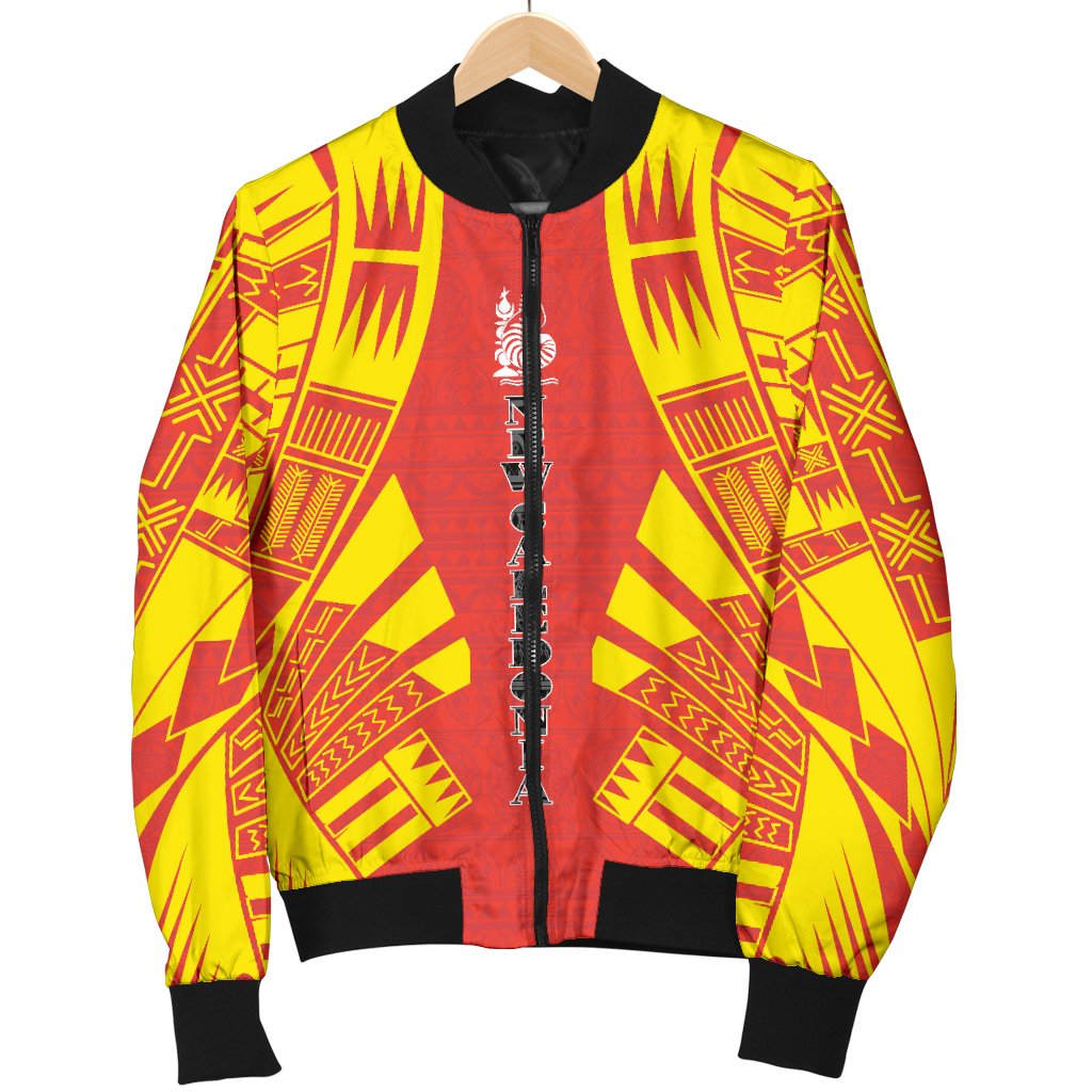 New Caledonia Men Bomber Jackets - Polynesian Tattoo Flag - Polynesian Pride