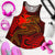 Polynesian Wallis and Futuna Women's Raccerback Tank - Red Shark Polynesian Tattoo - Polynesian Pride