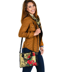 Hawaiian Marble Turtles Hibiscus Shoulder Handbag AH - Polynesian Pride