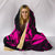 Hawaii Map Kanaka Polynesian Hula Girl Hooded Blanket - Pink - Polynesian Pride