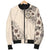 Cook Islands Women's Bomber Jacket - The Beige Hibiscus - Polynesian Pride