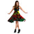 Wallis And Futuna Polynesian Midi Dress - Turtle Hibiscus Reggae - Polynesian Pride