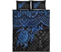 Kosrae Polynesian Quilt Bed Set - Blue Turtle - Polynesian Pride