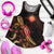 Marshall Islands Polynesian Women Tank Top - Turtle With Blooming Hibiscus Gold Gold - Polynesian Pride