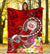 Hawaii Polynesian Premium Blanket - Hawaii Seal With Turtle Plumeria (Red) - Polynesian Pride