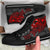 Polynesian Hawaii (Kanaka Maoli) High Top Shoes - Red Hibiscus Turtle Flowing - Polynesian Pride