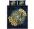 Hawaii Galaxy Yin Yang Turtle Shark Hibiscus Plumeria Quilt Bed Set Blue - Polynesian Pride