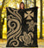 Wallis and Futuna Premium Blanket - Gold Tentacle Turtle - Polynesian Pride