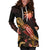 Nauru Polynesian Hoodie Dress - Turtle With Blooming Hibiscus Gold - Polynesian Pride