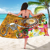 FSM Sarong - Turtle Plumeria (Gold) - Polynesian Pride