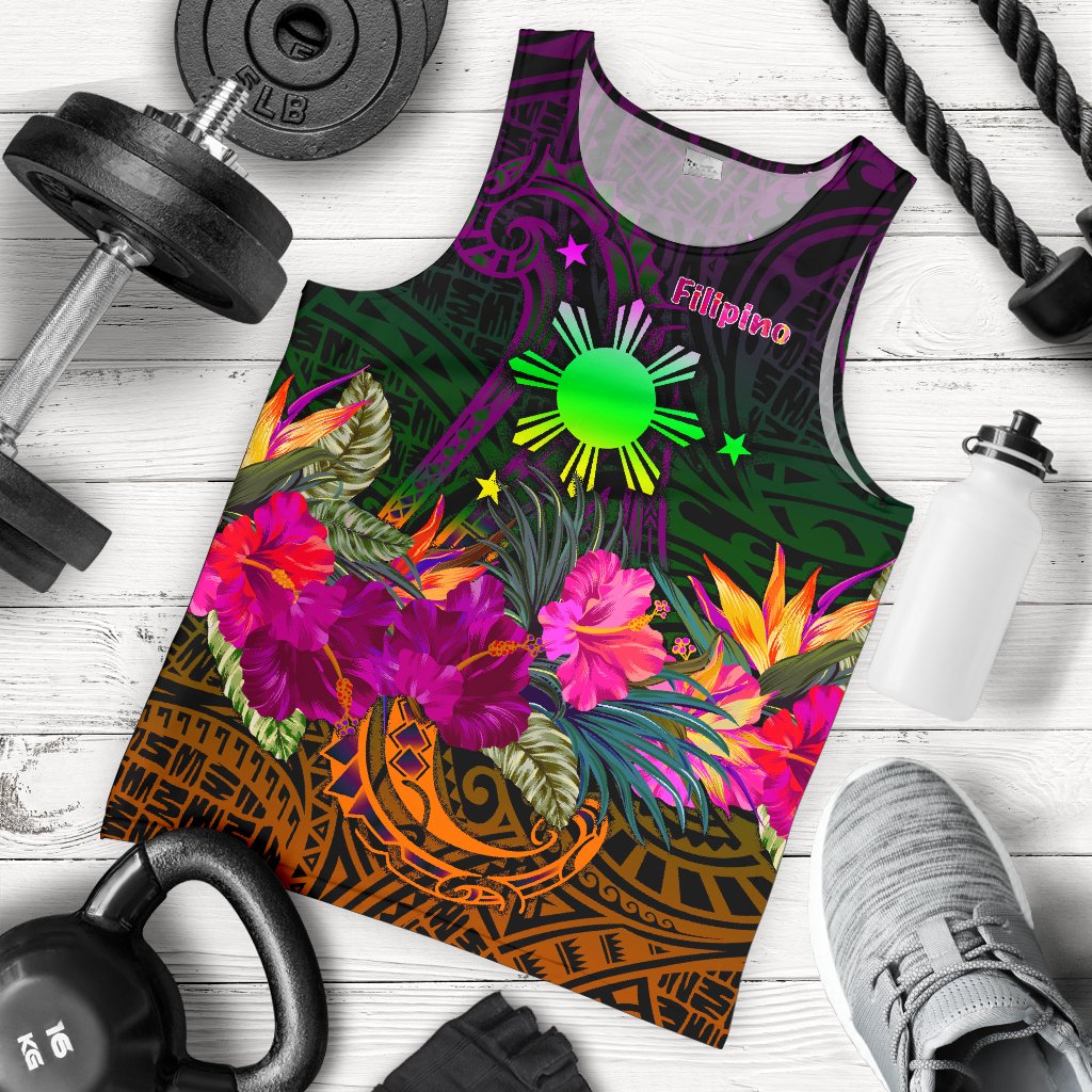 The Philippines Men's Tank Top - Summer Hibiscus Reggae - Polynesian Pride