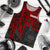 Samoa Men's Tank Top - Samoa Seal With Polynesian Pattern In Heartbeat Style (Red) Red - Polynesian Pride