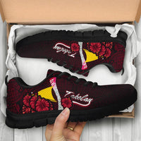 Tokelau Polynesian Sneakers - Coat Of Arm With Hibiscus - Polynesian Pride