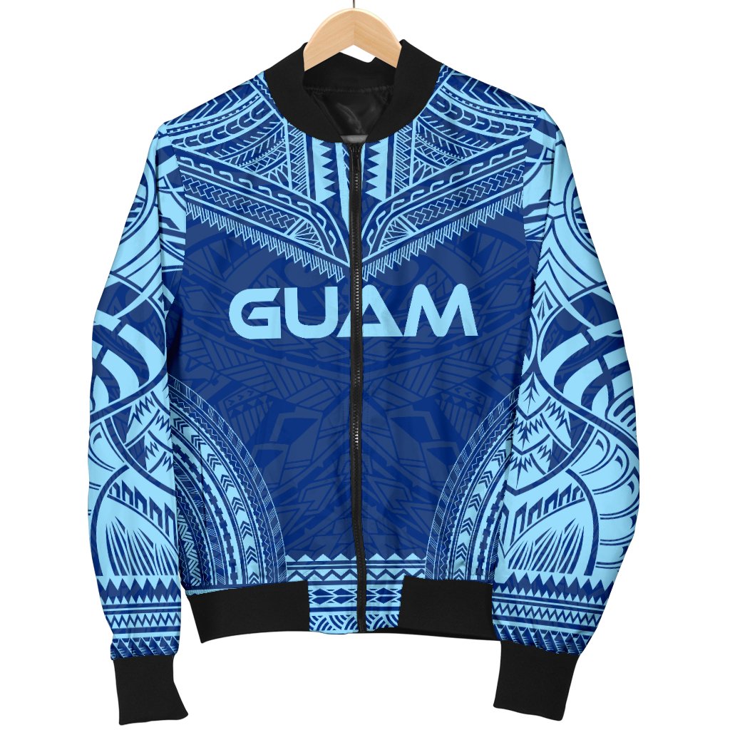 Guam Flag Polynesian Chief Men's Bomber Jacket - Polynesian Pride