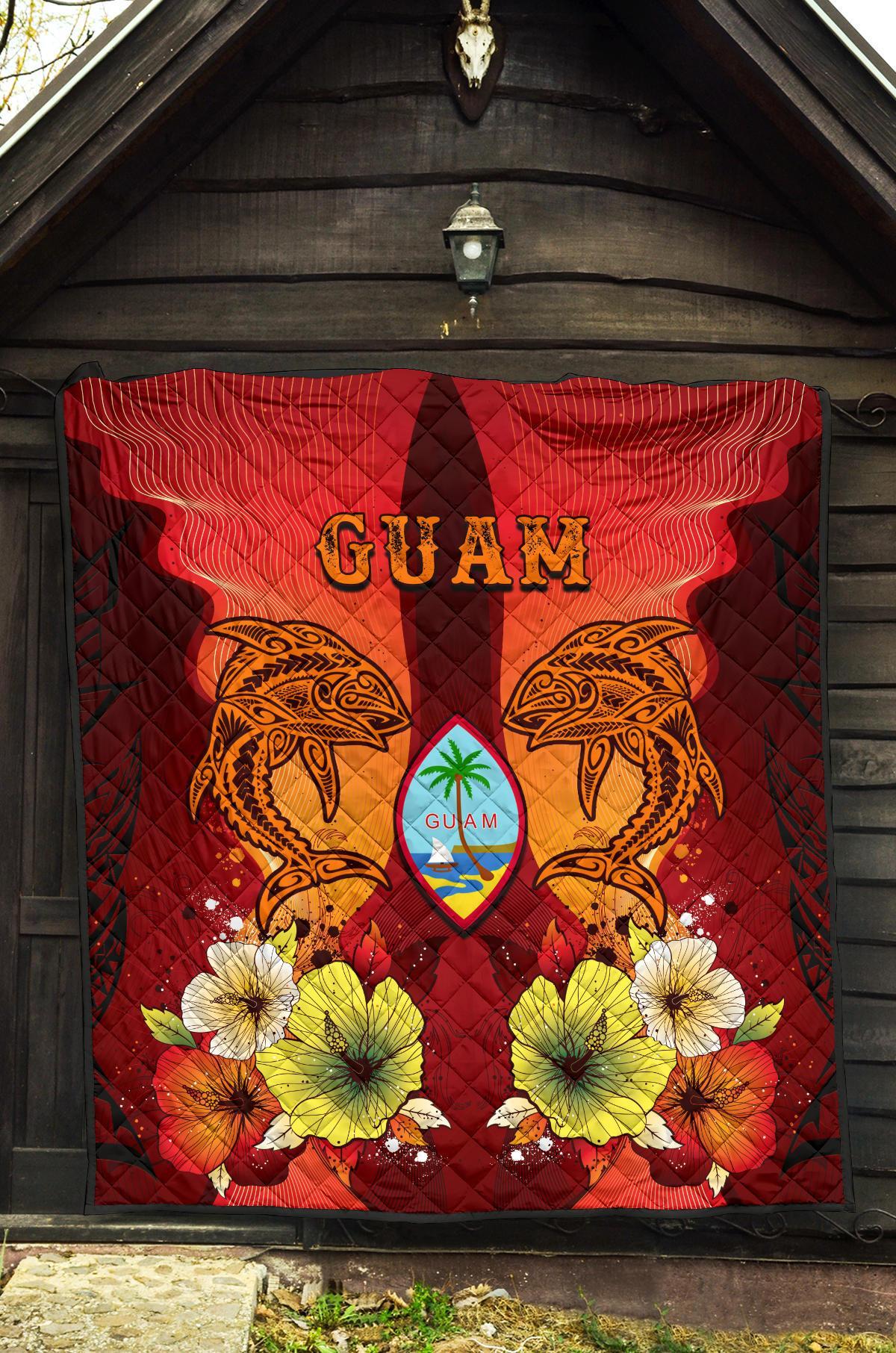 Guam Premium Quilt - Tribal Tuna Fish - Polynesian Pride