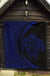 Hawaii Turtle Map Polynesian Premium Quilt - Blue - Circle Style - Polynesian Pride
