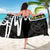 Hawaii Personalised Sarongs - Kanaka Maoli With Polynesian Pattern In Heartbeat Style (Black,White) - Polynesian Pride