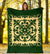 Hawaiian Premium Blanket Royal Pattern - Emerald Green - Polynesian Pride