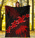 Hawaii Turtle Plumeria Coconut Tree Polynesian Premium Blanket - Red - Polynesian Pride