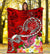 Hawaii Premium Blanket - Turtle Plumeria Polynesian Tattoo Red Color - Polynesian Pride