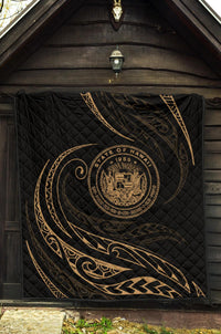 Hawaii Premium Quilt - Gold - Frida Style - Polynesian Pride