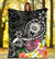 Hawaii Polynesian Premium Blanket - Hawaii Seal With Turtle Plumeria (Black) - Polynesian Pride