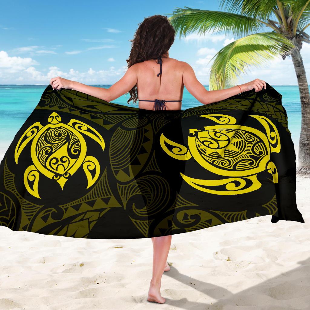Hawaii Polynesian Turtle Sarong Yellow - Polynesian Pride