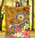 Samoa Premium Blanket - Turtle Plumeria (Gold) - Polynesian Pride