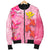 Hawaii Men's Bomber Jacket - Polynesian Pink Plumeria Turtle Pink - Polynesian Pride