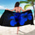 Hawaii Hibiscus Sarong - Turtle Map - Blue - Polynesian Pride