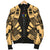 Cook Islands Men Bomber Jackets - Polynesian Tattoo Gold - Polynesian Pride