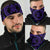 Hawaiian Turtle Map Black Purple Bandana 3 - Pack - Polynesian Pride