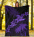 Hawaii Turtle Plumeria Coconut Tree Polynesian Premium Blanket - Purple - Polynesian Pride