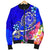 Tahiti Men's Bomber Jacket - Turtle Plumeria (Blue) - Polynesian Pride