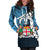 Fiji Polynesian Hoodie Dress - Tribal Wave Tattoo Flag Style - Polynesian Pride