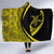 Hawaii Turtle Fish Hook Polynesian Hooded Blanket Yellow - Circle Style - Polynesian Pride