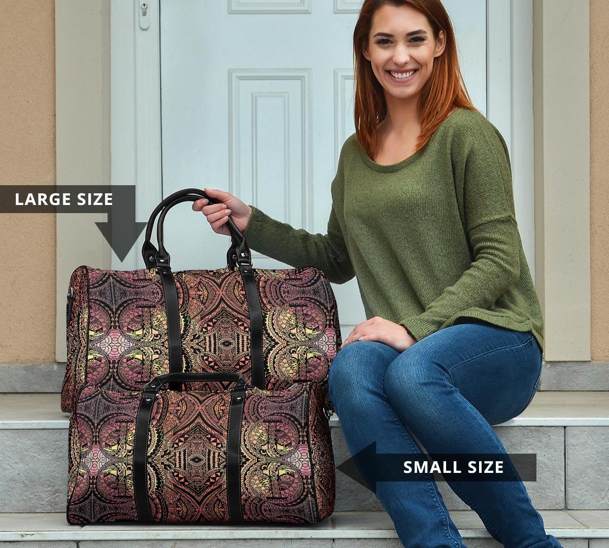 Polynesian Symmetry Brown Hawaii Travel Bag - Polynesian Pride