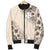 Wallis and Futuna Men's Bomber Jacket - The Beige Hibiscus - Polynesian Pride