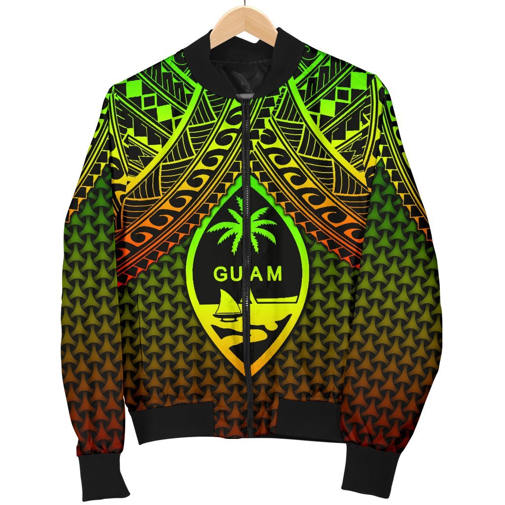 Polynesian Guam Personalised Men's Bomber Jacket - Reggae Vintage Polynesian Patterns - Polynesian Pride