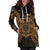 Hawaii Turtle Polynesian Hoodie Dress Map Gold - Polynesian Pride