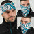 New Zealand Maori Tribal Ornament Bandana - Blue - Polynesian Pride