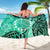 Cook Islands Sarong - Vintage Floral Pattern Green Color - Polynesian Pride