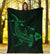 Hawaii Shark Green Polynesian Premium Blanket - Polynesian Pride