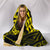 Hawaii Kakau Yellow Polynesian Hooded Blanket - Polynesian Pride